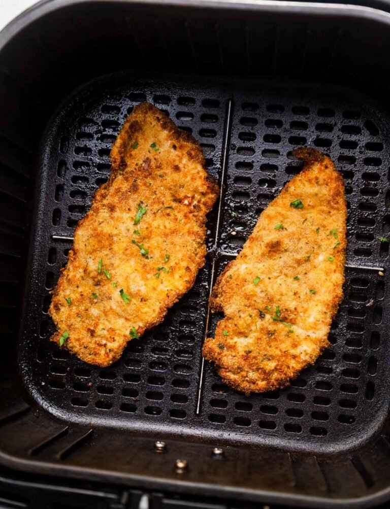 2 escalopes cuites de poulet pané au air fryer